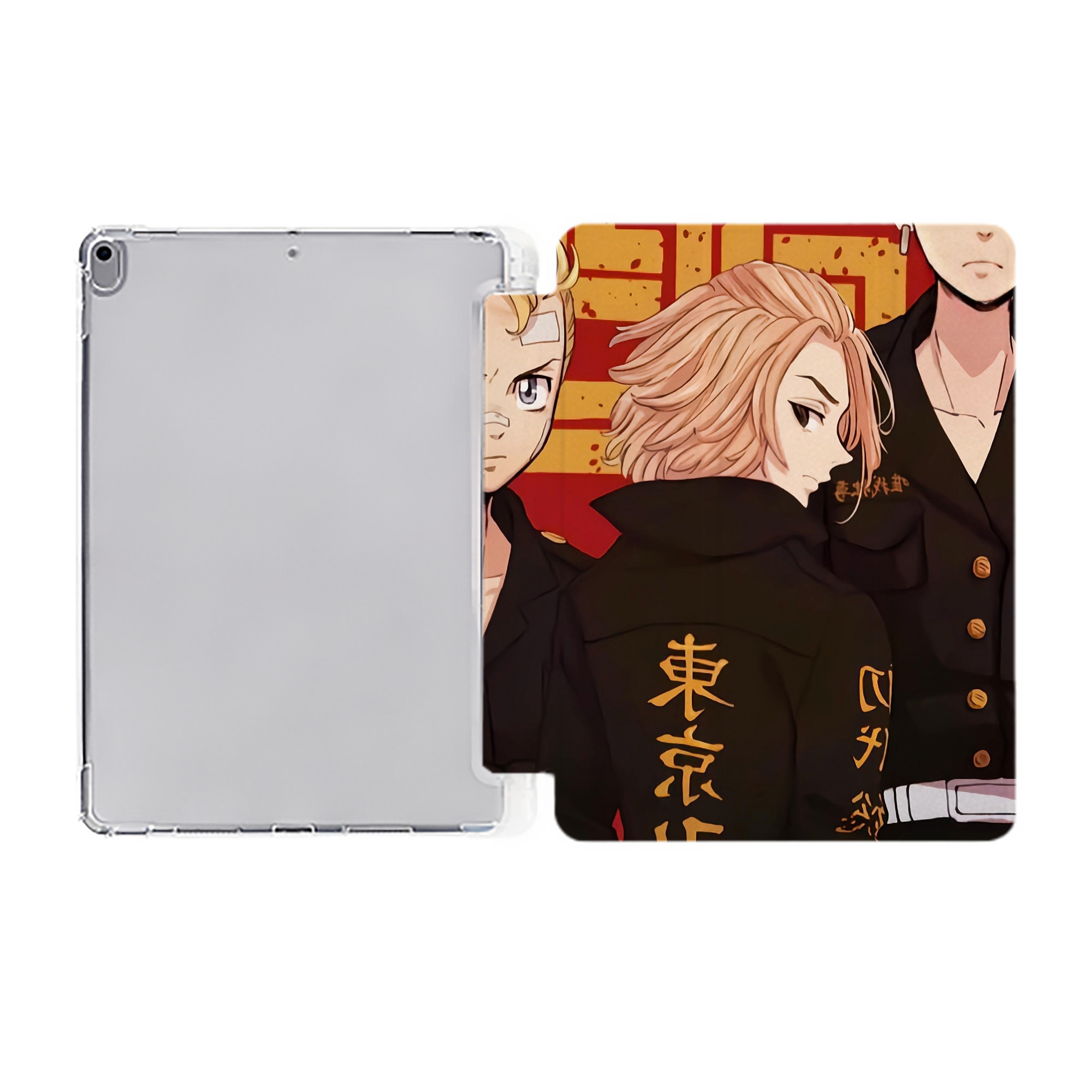 （画像用） 東京リベンジャーズ Tokyo Revengers IPad ケース ペン収納付き 三つ折りスタンド PUレザー×シリコン 対応機種9.5/10.5/10.9インチ